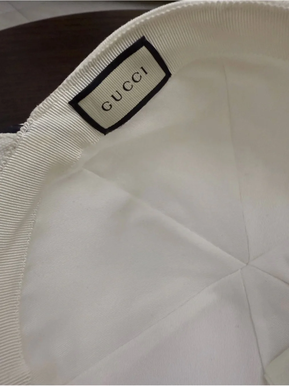 Gucci Cloth white baseball Italy Cap Hat L 59cm $550